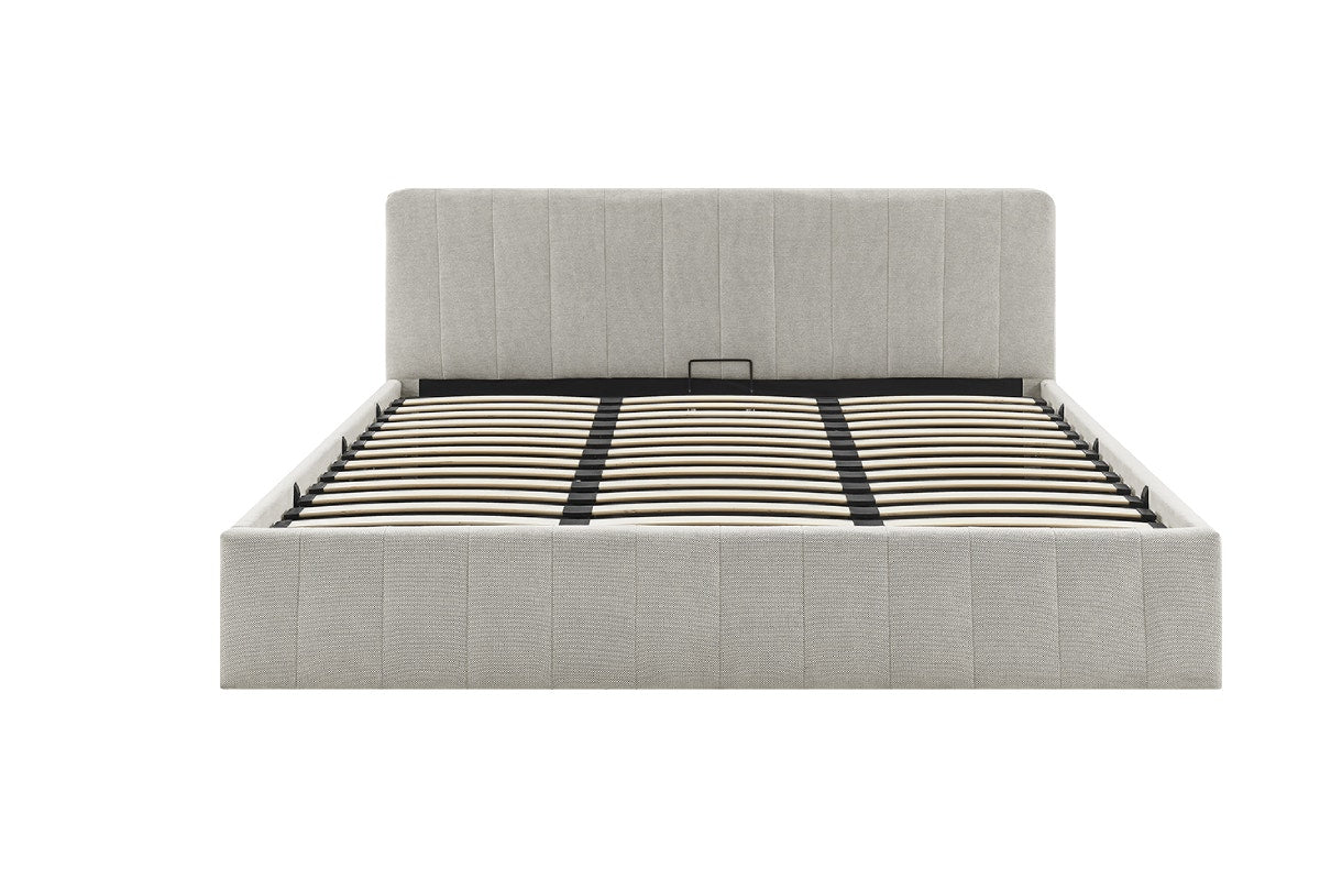 Matt Blatt Otis Panel Gas Lift Bed (King, Cream)