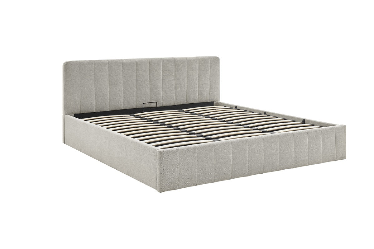 Matt Blatt Otis Panel Gas Lift Bed (King, Cream)