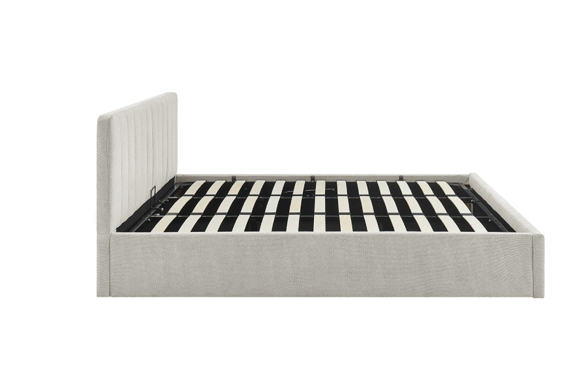 Matt Blatt Otis Panel Gas Lift Bed (King, Cream)