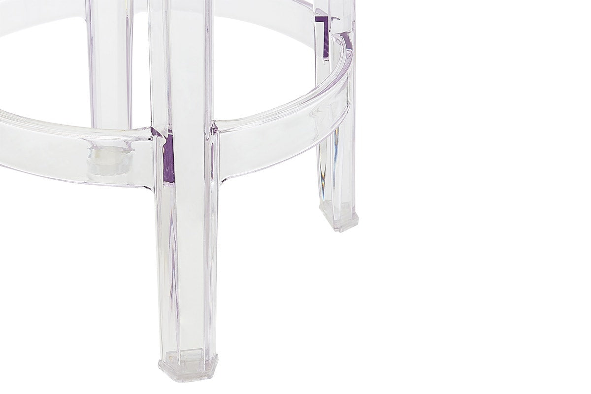 Set of 2 Matt Blatt Philippe Starck Ghost Barstools Replica (Clear, 66cm)