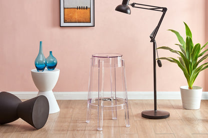 Set of 2 Matt Blatt Philippe Starck Ghost Barstools Replica (Clear, 66cm)