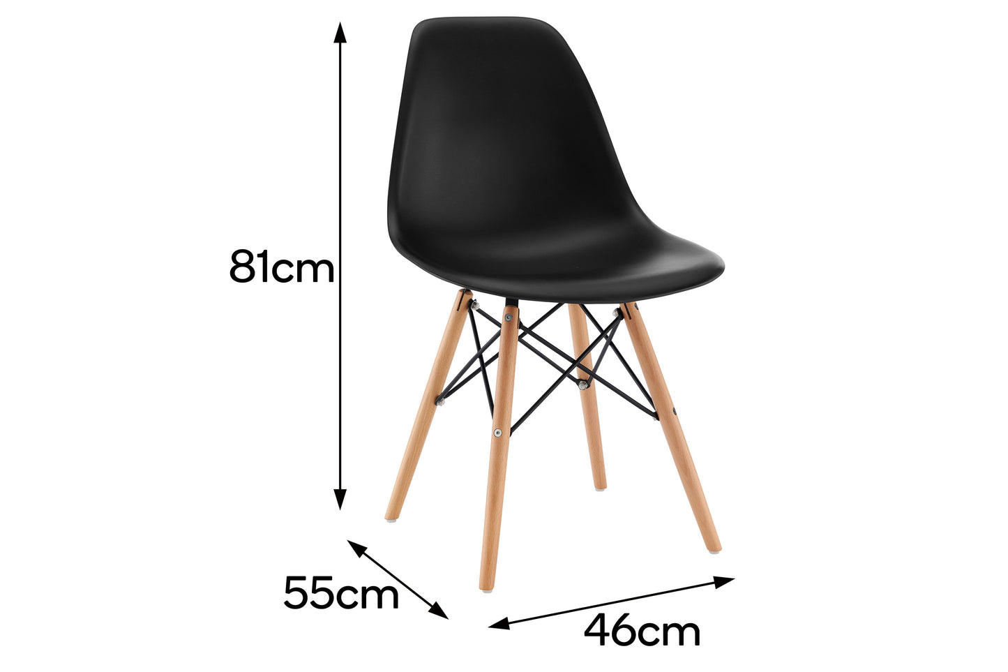 Matt Blatt Set of 2 Eames Premium DSW Chair Replica