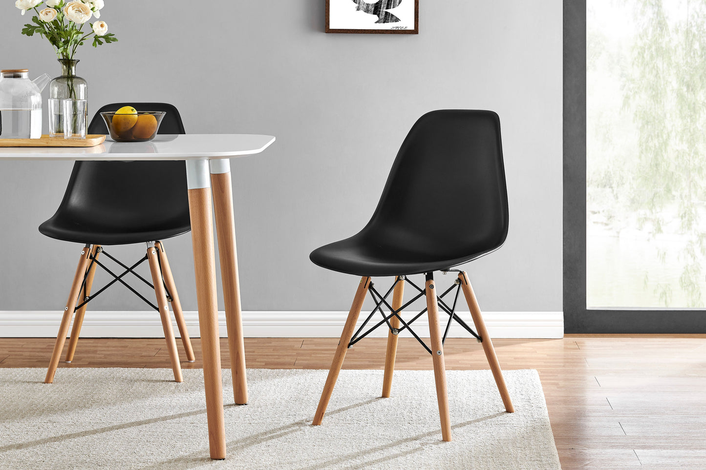 Matt Blatt Set of 2 Eames Premium DSW Chair Replica