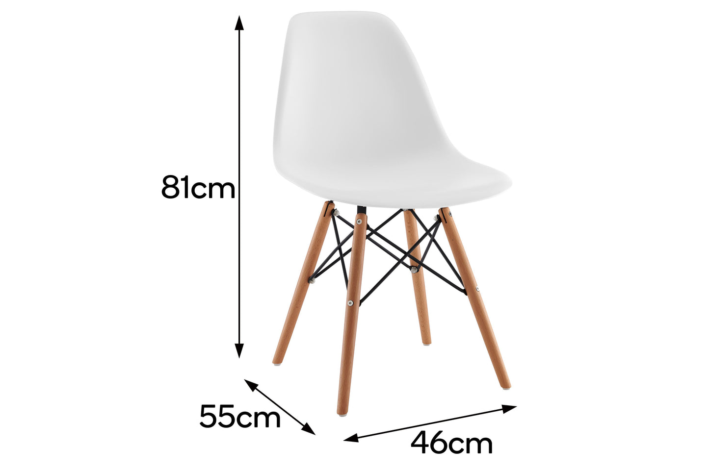 Matt Blatt Set of 2 Eames Premium DSW Chair Replica