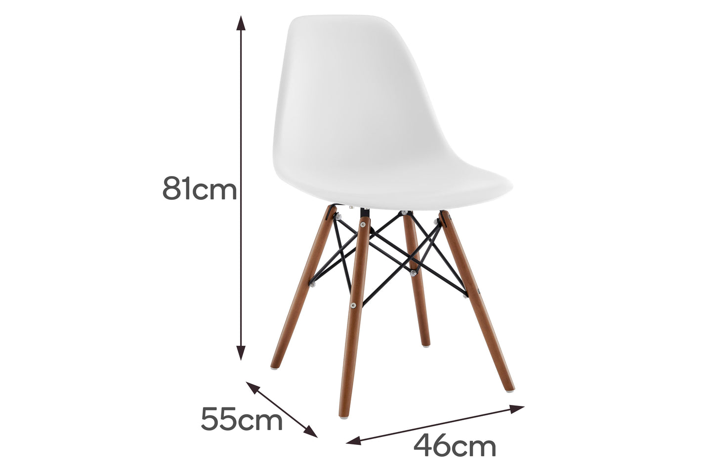 Matt Blatt Set of 2 Eames Premium DSW Chair Replica