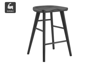 Matt Blatt Saddle Backless Counter Stool (Black Oak)