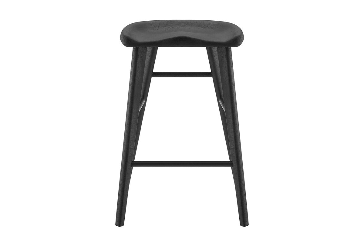 Matt Blatt Saddle Backless Counter Stool (Black Oak)