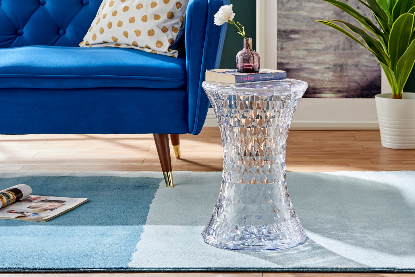 Set of 2 Matt Blatt Marcel Wanders Stone Stools Replica (Clear)