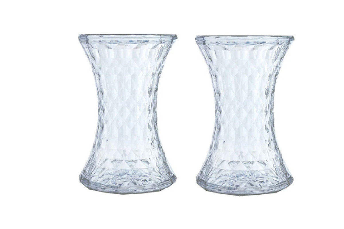 Set of 2 Matt Blatt Marcel Wanders Stone Stools Replica (Clear)