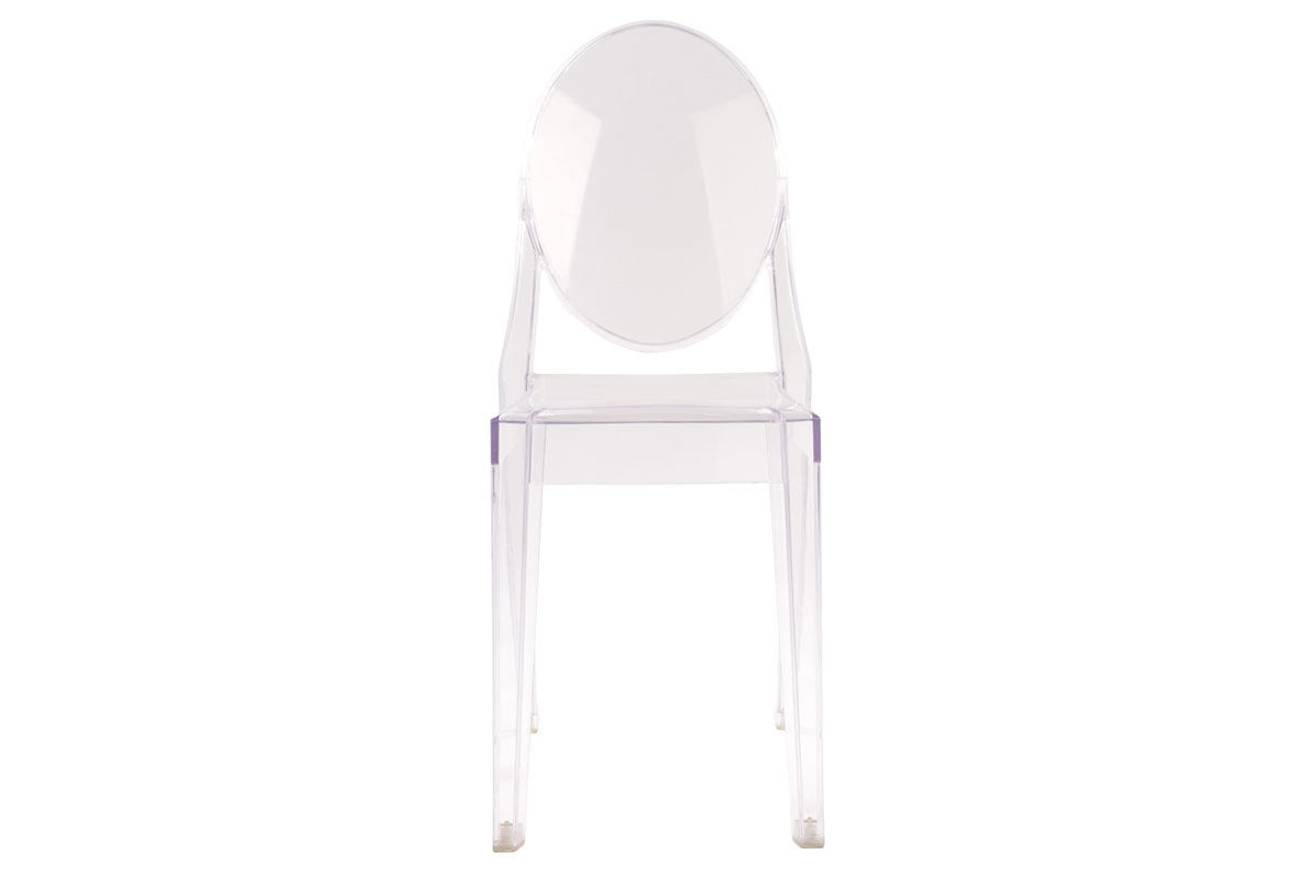 Matt Blatt Set of 2 Philippe Starck Victoria Ghost Chairs Replica - Clear