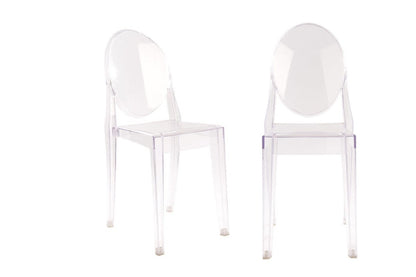 Set of 2 Matt Blatt Philippe Starck Victoria Ghost Chairs Replica (Clear)