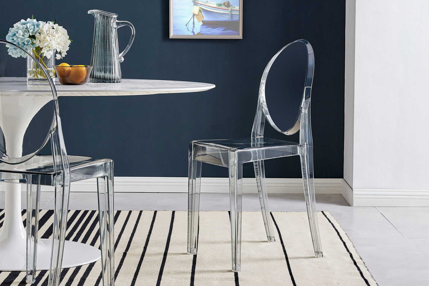 Set of 2 Matt Blatt Philippe Starck Victoria Ghost Chairs Replica (Smoke)
