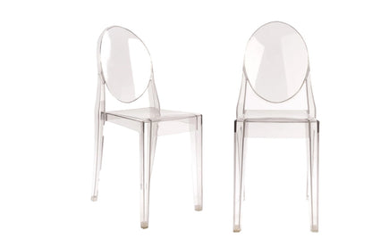 Set of 2 Matt Blatt Philippe Starck Victoria Ghost Chairs Replica (Smoke)