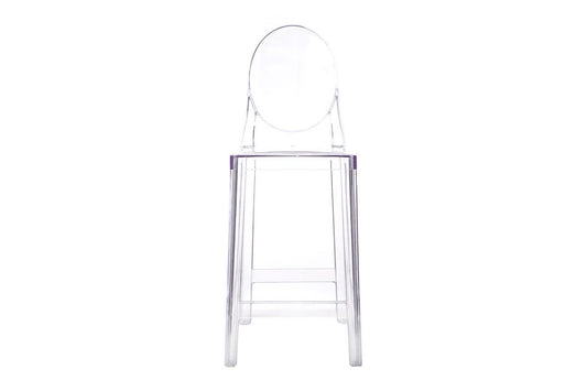 Matt Blatt Set of 2 Philippe Starck Victoria Ghost Stools Replica (Clear, 65cm)