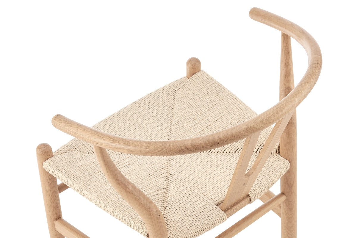 Set of 2 Matt Blatt Hans Wegner Wishbone Dining Chairs Replica (Beech Wood/Natural)