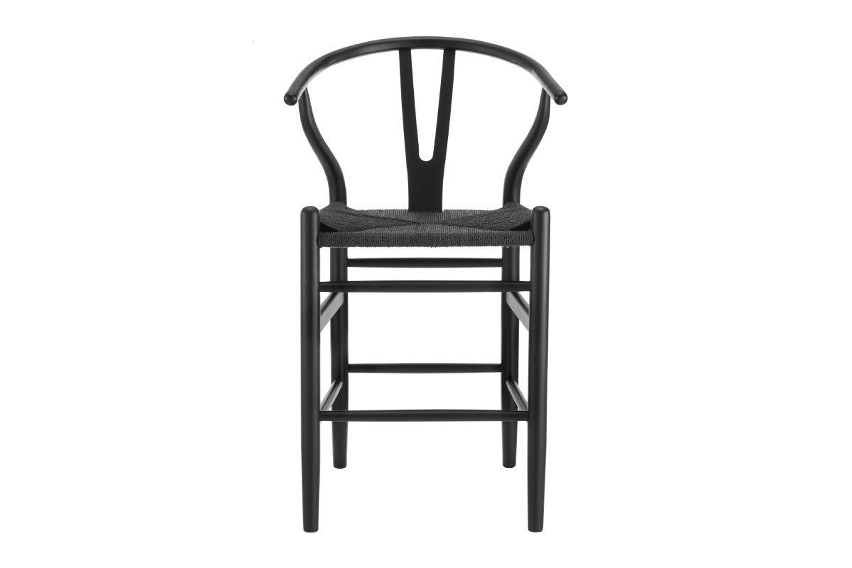Matt Blatt Hans Wegner Wishbone Stool Replica (Beech Wood Black/Black)