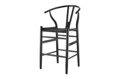 Matt Blatt Hans Wegner Wishbone Stool Replica (Beech Wood Black/Black)
