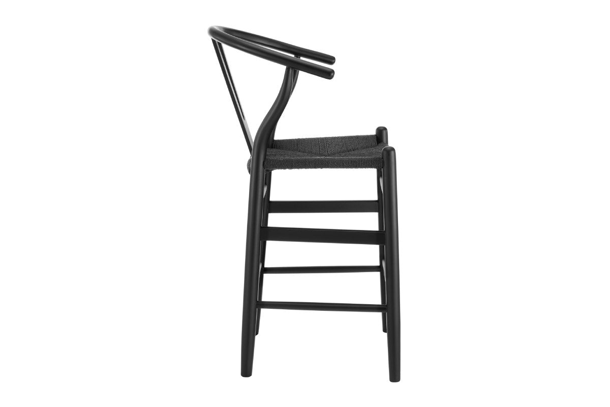 Matt Blatt Hans Wegner Wishbone Stool Replica (Beech Wood Black/Black)