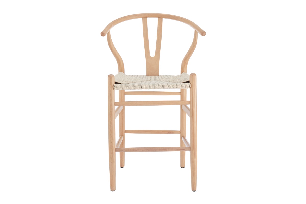 Matt Blatt Hans Wegner Wishbone Stool Replica (Oak Wood/Natural)