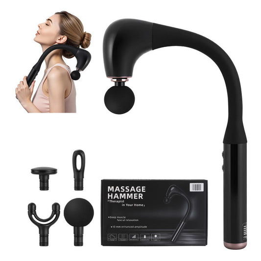 Everfit Massage Gun U-shaped Extended Handle Percussion Massager 4 Heads - Auzzistore