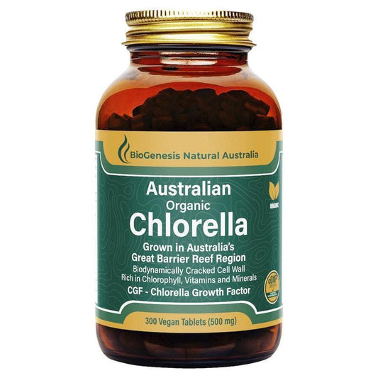 BioGenesis Australian Organic Chlorella 300 Tablets - Nutrient-Rich Supplement - Auzzistore