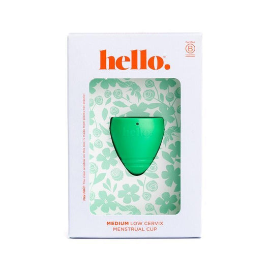 Hello Period Low Cervix Cup Green MED - Comfort & Convenience