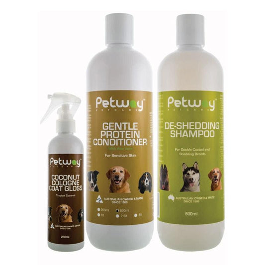 Petway Long Hair Care Dog Grooming Pack Bundle - For Luxurious Long Coats
