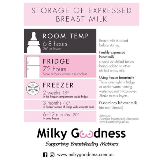 Milky Goodness Breast Milk Storage Magnet - 1 Piece for Easy Reference