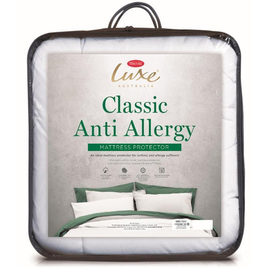 Tontine Luxe Classic Anti Allergy King Bed Mattress Protector 183x203cm 1pc - Auzzistore