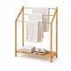Clevinger Bamboo Towel Holder with 3 Rails & Shelf - 85cm - Auzzistore