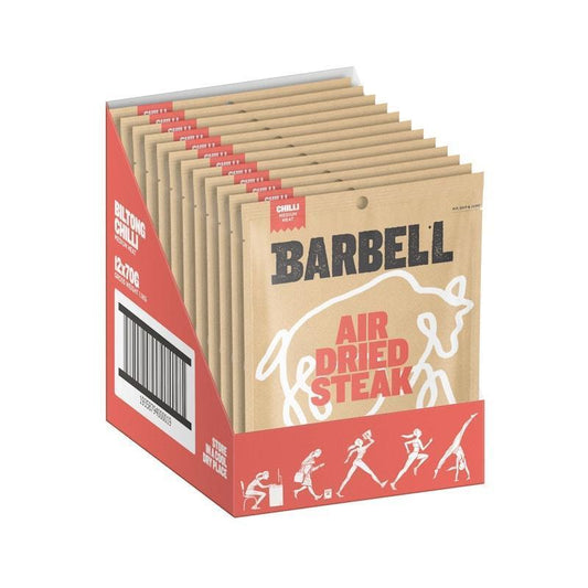 Barbell Foods Chilli Biltong 70g - 12 Pack of Flavorful Snacks