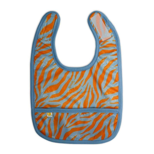 Tyoub Stay-Dry Baby Bib - Tiger Blue Orange (One Size)-Auzzi Store