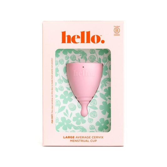Hello Period Blush L Medical-Grade Hypoallergenic Menstrual Cup, 29.5mL - Auzzistore