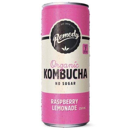 Remedy Kombucha Raspberry Lemonade - 24 x 250ml Pack