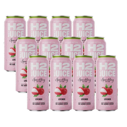 H2 Juice 500ml Sparkling Lychee - 12 Pack of Natural Refreshment - Auzzistore