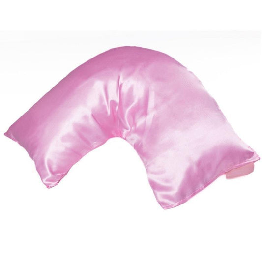 Relax and Recover Silk Satin V Shape Pillow Case - Baby Pink