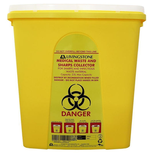 Livingstone Needles Sharps Waste Collector - 23L