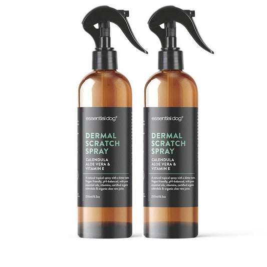 Essential Dog Dermal Scratch Spray with Aloe Vera, Calendula & Vitamin E - 2 Pack