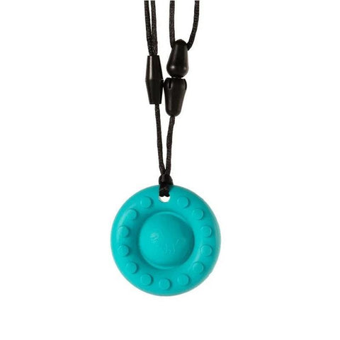 Sensory Safari Teal Necklace Pop - Oral Fidget for Stress Relief - Auzzistore
