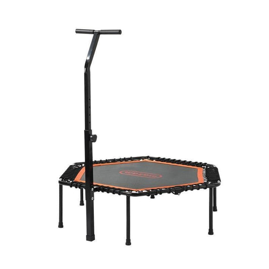 Mazam 50-Inch Hex Trampoline - Adjustable Handrail Fitness Rebounder