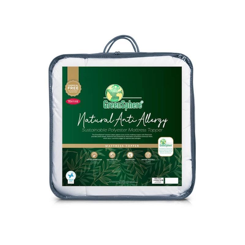 Tontine GreenSphere Natural Anti-Allergy Mattress Topper - King Bed 1pc