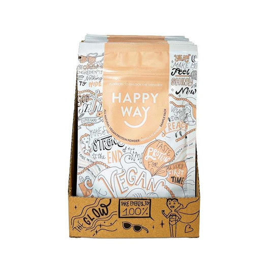 Happy Way Like A Vegan Vanilla Protein Powder Travel Packs - 6x60g - Auzzistore