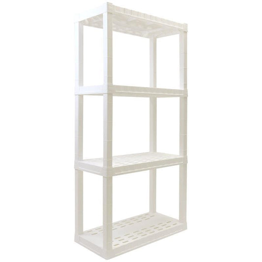 Oskar 4-Tier Heavy Duty Storage Shelf - Holds 180kg White-Auzzi Store