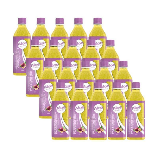 Aloe Mate Aloe Vera 500mL Passion Fruit - Refreshing Drink 20Pack