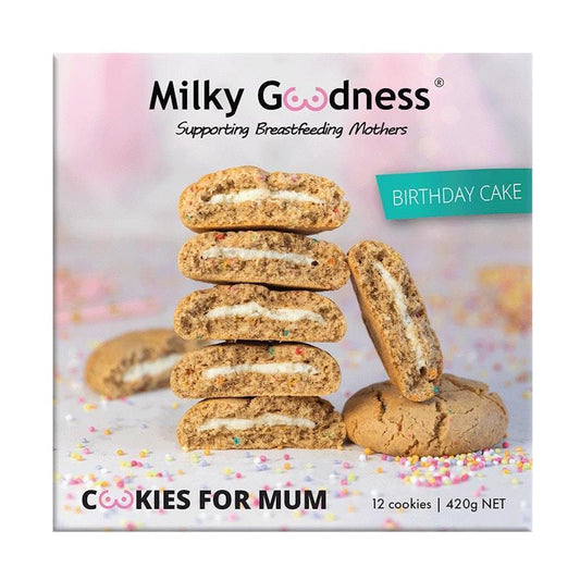 Milky Goodness Birthday Cake Lactation Cookies - 12 Pack - Auzzistore