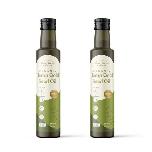 Hemp Foods Australia Organic Hemp Gold® Seed Oil - 500ml Twin Pack