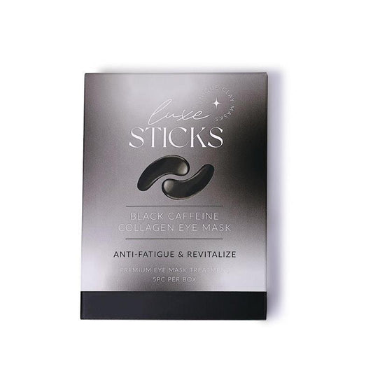 LuxeSticks Black Caffeine Collagen Eye Mask 5PC Per Pack - Energize Your Eyes-Auzzi Store