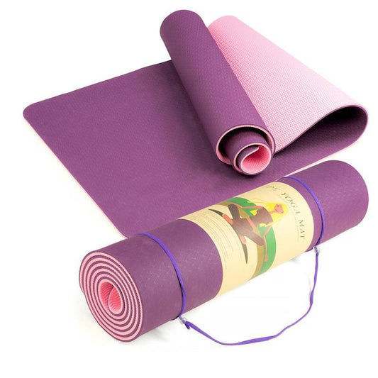 Powertrain TPE Pilates Yoga Mat - 8mm Dark Purple - Auzzistore