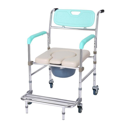 Orthonica Commode Chair With Castors - Auzzistore