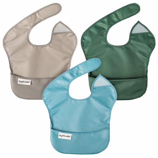 Tiny Twinkle Mess-proof Easy Bib - Solid Boy Set of 3